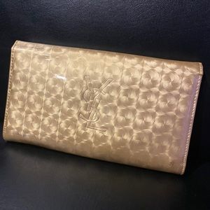 Nice Gold YSL CLUTCH purse (Authentic / Real )